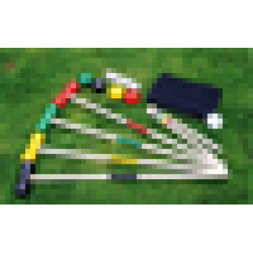 Outdoor 4 Or 6 Players Game Wooden Croquet Set